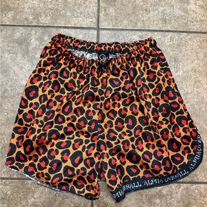 Men's Leopard Print Athletic Shorts